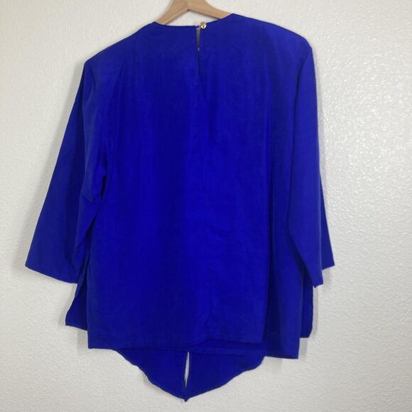 Vintage Strictly Silk Shirt Womens Medium Travel Embroidered Rome Venice St - Picture 13 of 16